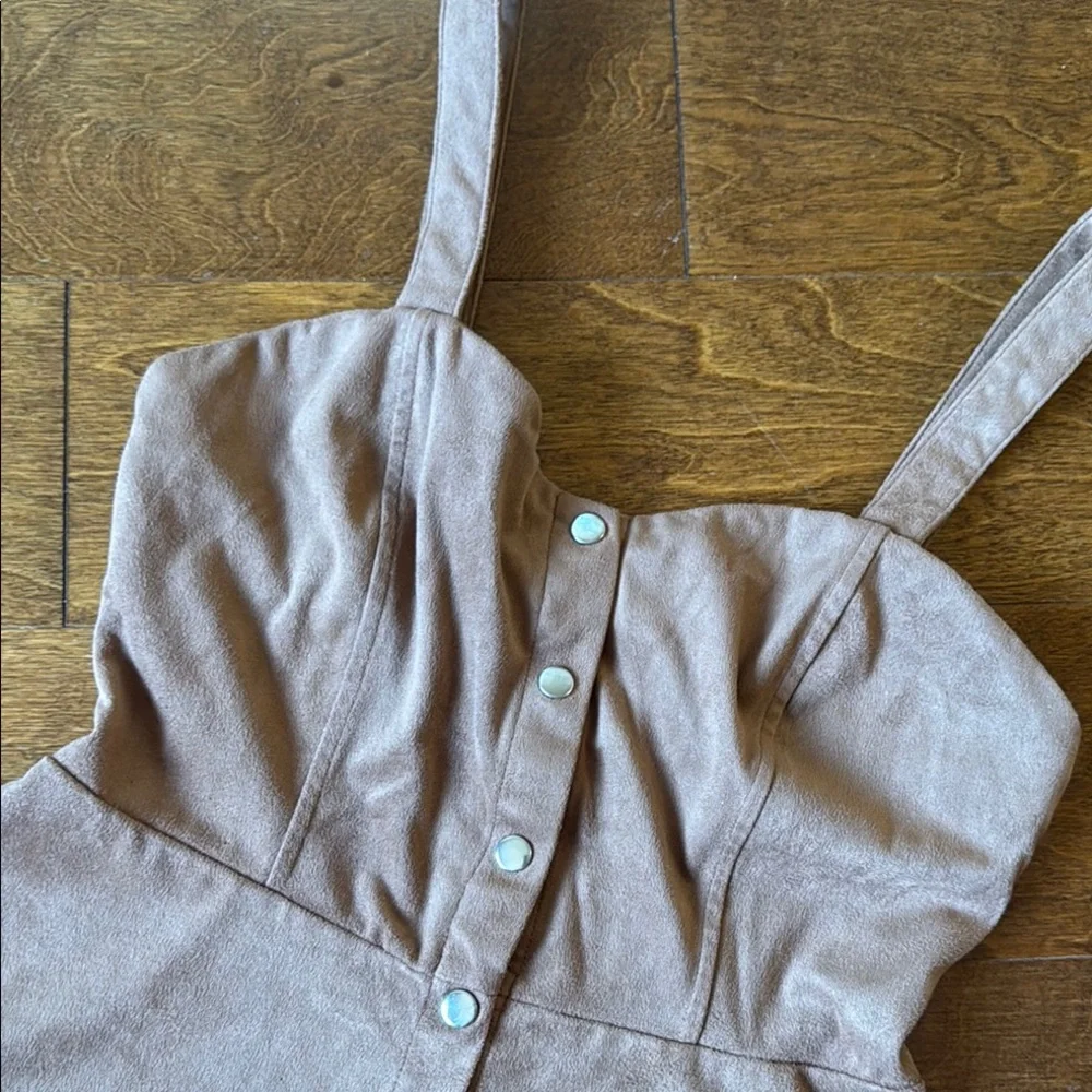 Tan Button-Front Dress - Picture 3 of 3